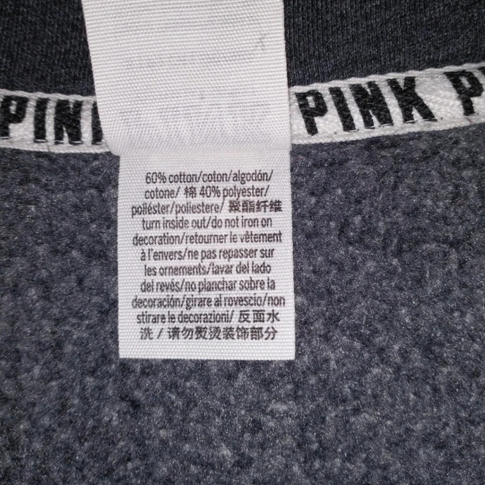 PINK, Victoria Secrets quarter zip sweatshirt, Small - Picture 3 of 7
